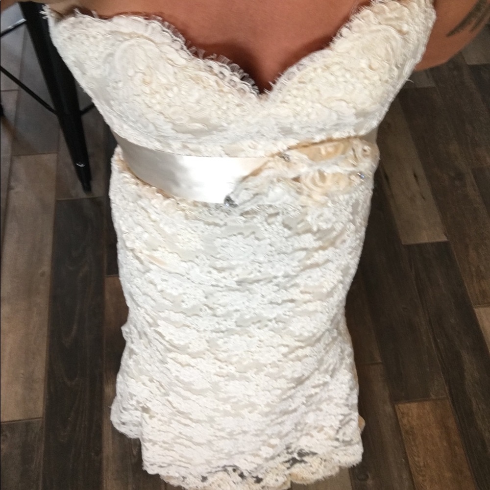 Ivory Lace/Vintage Wedding Gown - Picture 4 of 8